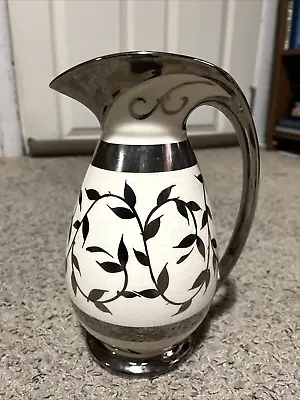 Buy Myott Son & CO  Pitcher 9  Hand Painted Old Silver Lustre 1505 F  Vintage  • 34.14£