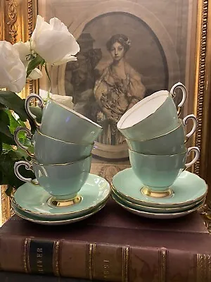 Buy Plant Tuscan 1940/50s Set Of 6 Teacups And Saucers • 22£