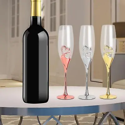 Buy Champagne Flute Glass Glassware Elegant Goblet For Restaurant Wedding Bride • 17.83£