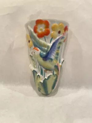 Buy Colorful Bird Ceramic Wall Pocket Japan • 38.13£