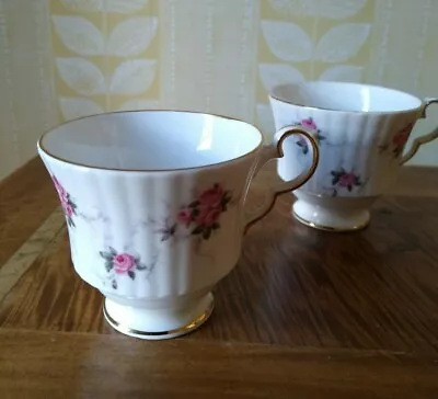 Buy Spode Hammersley Tea Cups X 2 Princess House England Bone China Pink Roses • 5.50£