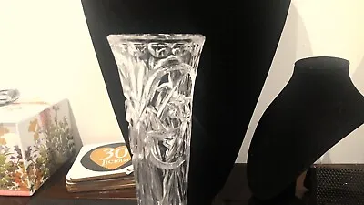Buy 20cm Tall Pinwheel Crystal Vase Good Condition • 4£