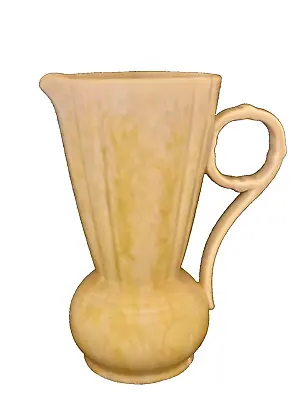 Buy Vintage Art Deco Beswick Pottery 505 Cream Light Yellow Ware Tall Pitcher Jug. • 22£