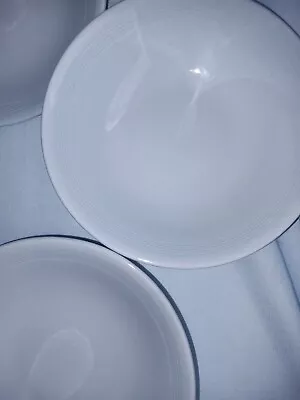 Buy 4  Woods Ware Iris 6.5  Cereal Bowls - Blue-Little Used • 22£
