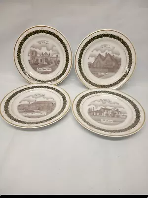 Buy 4x The Canterbury Collection 'Old Wolverton' Plates. 2002. Unboxed. #8 Of 50.  • 9.90£