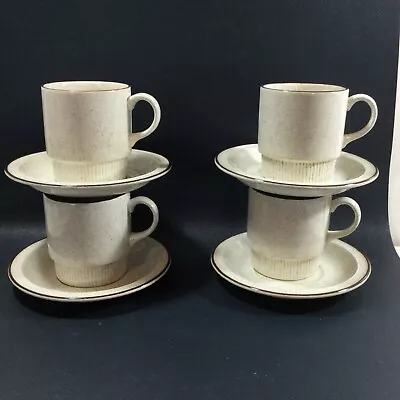 Buy Vintage Poole Pottery Parkstone Coffee Set X 4 Pieces - Beige & Brown • 24£