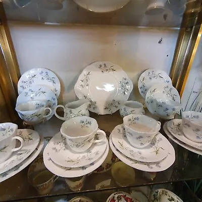 Buy Queens  Roslyn Bone China Woman And Home Bluebell Design 21 Piece Tea Set. • 59.99£