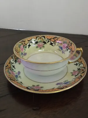 Buy Thomas Tea Cup And Saucer, Hand Decorated By Priddy, 22 Carat Gold, Bavaria • 21.18£
