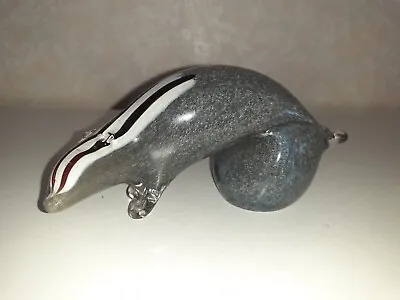Buy Langham Glass Paperweight Badger  - Etched Langham England With A Man Symbol • 10£