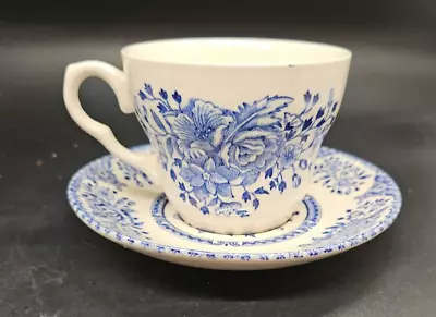 Buy English Ironstone Tableware Blue Kew Gardens Duo Cup & Saucer • 6.49£