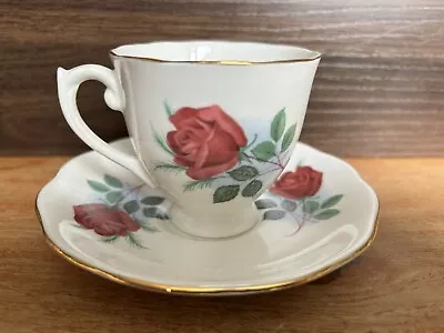 Buy Vintage Melba Rose Bone China Cup And Saucer • 6£