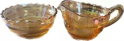Buy Riihimaki Glass Creamer & Sugar Bowl Carnival Finland Rare Vintage Riihimäki • 150.40£