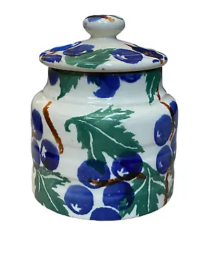 Buy Moorland Chelsea Works Burslem Ceramic Blueberries Jar Pot With Lid • 19.99£