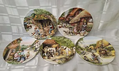 Buy Royal Doulton OLD COUNTRY CRAFTS 5 Collector Plates Boxed + Certificates • 4.99£