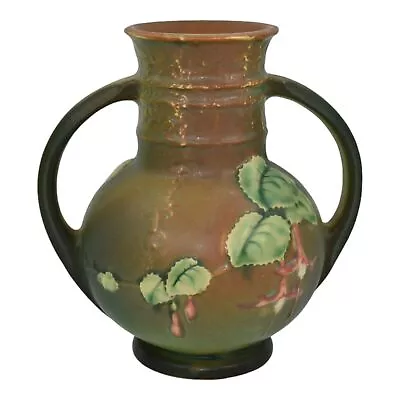 Buy Roseville Fuchsia Green 1938 Vintage Art Pottery Ceramic Vase 891-6 • 144.07£