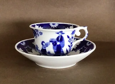 Buy Antique Hilditch & Son Blue & White Eskimo Pattern Porcelain Cup & Saucer • 28£