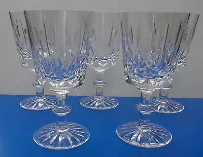 Buy 5 Royal Brierley ASCOT Crystal Wine Glasses Water Goblets 5½ Inches / 14cm Tall • 27.50£