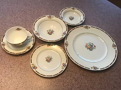 Buy 6 Piece Place Setting W. H. GRINDLEY & Co. Sheraton Ivory Fine China Dishes • 23.72£