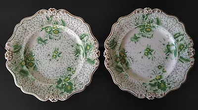 Buy Two Antique Ridgway ‘Gloucester’ Shape Bone China Dessert Plates (Pattern 2365) • 24.50£