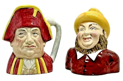 Buy 2x Character Jug Oldcourt And Artone Hand Painted Good Condition (See Pictures). • 8.99£