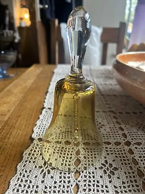 Buy Vintage Glass Bell. Amber And Clear. 1970's. • 6£