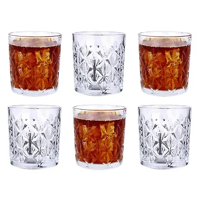 Buy Whiskey Tumblers Drinking Glasses 6PC Set Glass Scotch Crystal Effect Bourbon • 14.99£