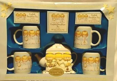 Buy Vintage Angels Teapot Set - English Tea Pot And 4 Mugs Hallmark NEW • 34.19£