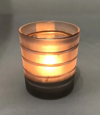 Buy Stunning Glass Horizontal Lines Design Tea Light Votive Candle Holder Parlane • 7.99£