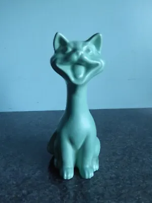 Buy Vintage Pottery - Tall - Laughing - Cat - SylvaC Style Green - Rare • 79.99£