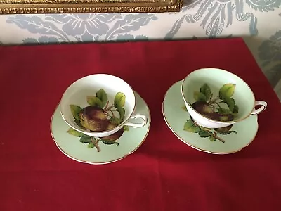 Buy Royal Grafton Green Apple Cup And Saucers X 2 • 6£