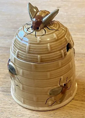 Buy Gorgeous Vintage Ceramic Honey Coloured Lidded Beehive Honey Pot W/ Honey Bees • 7.50£