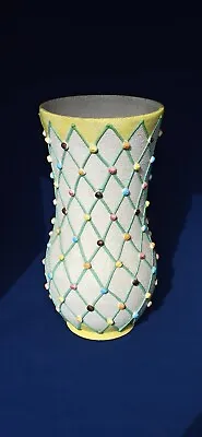 Buy Rare MCM Italian FRATELLI FANCIULLACCI Candy Lattice Woven  Vase 12  Bitossi • 110£