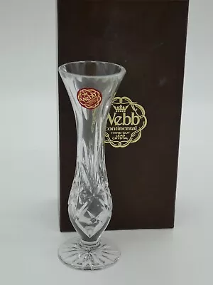 Buy Vintage Webb Continental Hand Cut Lead Crystal Vase • 15£