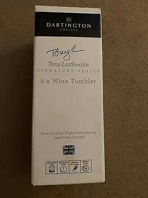 Buy Dartington Crystal Wine Tumblers (2 Glasses) - Boxed New Tony Laithwaite Xmas • 4.99£