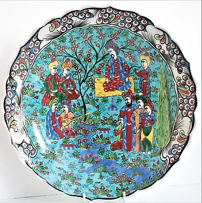 Buy Turkish Kutahya Hand Painted Ceramic Decorative Charger Ottoman Scene • 75£