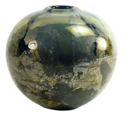 Buy ISLE Of WIGHT Glass - Early BLACK AZURENE - Globe Vase - 4  (10cm) Tall • 84.99£