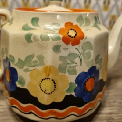 Buy Vintage Wade Heath Floral Painted Teapot Beautiful Display  Peice  • 22£