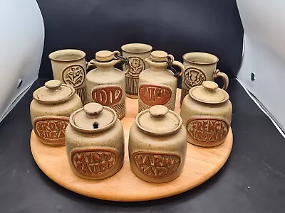 Buy Vintage Tremar Pottery Preserve Condiment Pots Lidded Jars Kitchen + Mugs • 32£