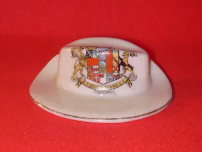 Buy Arcadian Crested China WW1 Colonial Hat TIDESWELL Crest • 4.99£