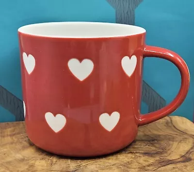 Buy Large 450ml - M&S Home Red & White Love Hearts Mug Marks And Spencer VGC ——————— • 11.49£