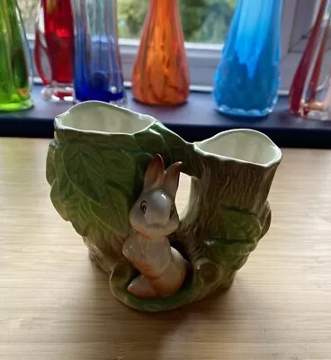 Buy Vintage |  Withernsea Eastgate Pottery England Rabbit Posey Vase | Fauna • 6£