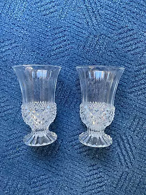 Buy 2 X Thickened Crystal Glass Vases For Flowers • 6£