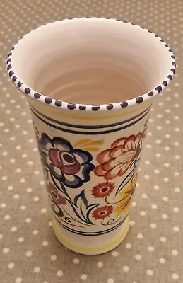 Buy Vintage Poole Pottery Floral CS Pattern 8.5  Vase 1950's • 14.99£