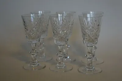 Buy Set Of 6 Cut Crystal Port Glasses - From Shape Possibly Edinburgh Crystal • 24.95£