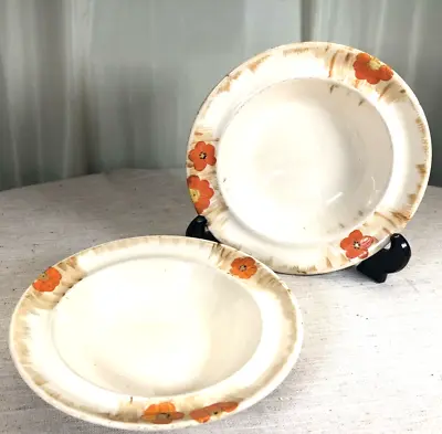 Buy 2 Art Deco Swinnertons Hampton Ivory Hand Painted Dessert Bowls Diameter 16.5cm  • 6.50£