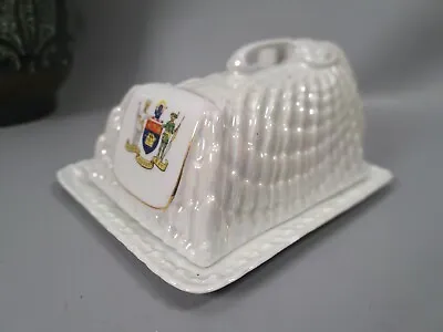 Buy Vintage Lustre Ware Shell Ceramic Butter Dish Robin Hoods Bay Shield Crest Retro • 12£