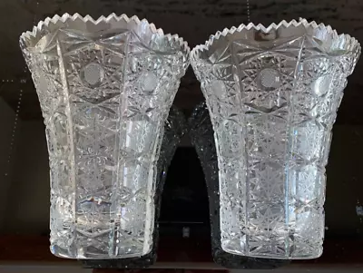 Buy Matching Pair Of High Quality Mid Century  Rogaska Crystal   Hand-Made Star Vase • 99£