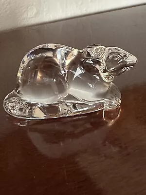 Buy BACCARAT CRYSTAL Zodiac  MOUSE CLEAR FIGURINE RAT Sculpture Signed France • 96.04£