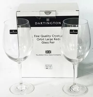 Buy DARTINGTON The British Wine Glass Co CRYSTAL ORBIT LARGE RED Glass PAIR NIB • 17.03£