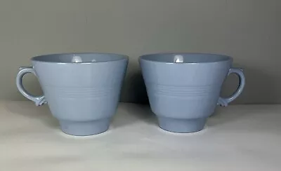 Buy 2 X Large Woods Ware Iris Blue Breakfast Tea Cups - Vintage Utility Ware • 9.99£